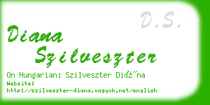 diana szilveszter business card